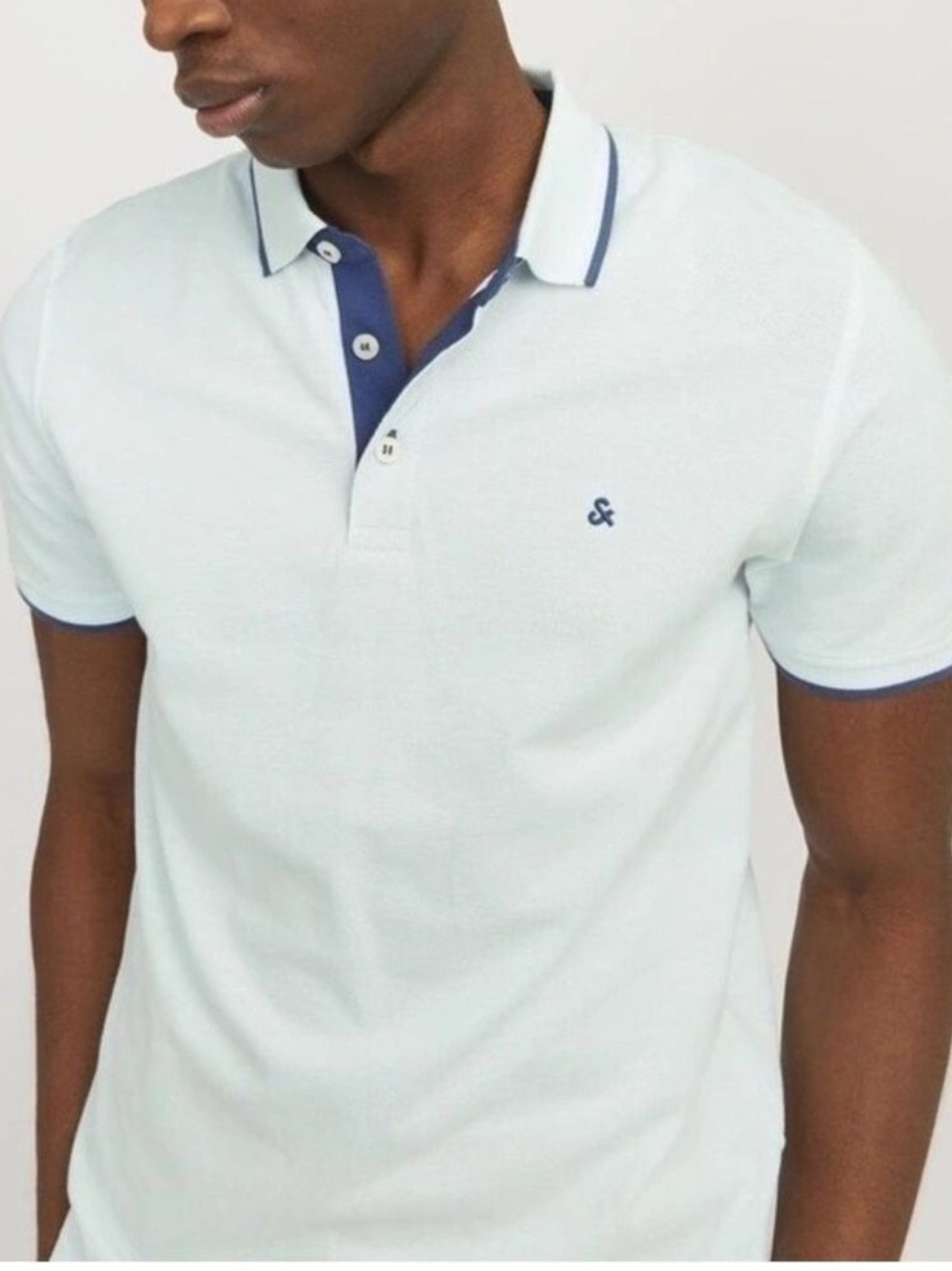 Jack & Jones Paulos Short Sleeve Polo Shirt in Soothing Sea